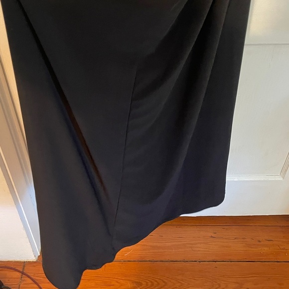 New Mac Duggal Puff Shoulder Cut Out Longsleeve Black Gown Dress size 6 - Picture 8 of 14